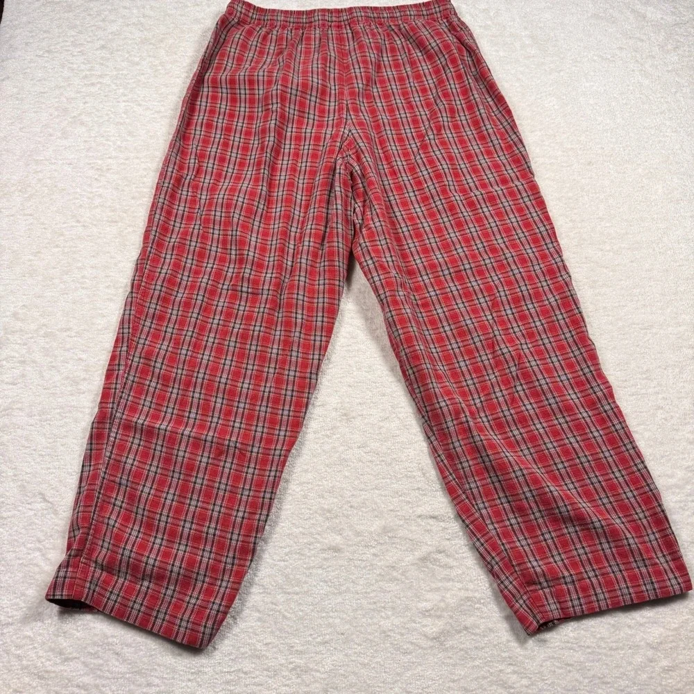 Disney Store Red Plaid Cotton‎ Pajama Pants Lounge Sleepwear Size S/M - Picture 4 of 10
